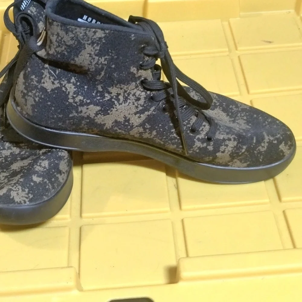 NOBULL High Top Trainer Black Army Green Camo SuperFabric Training Shoes Mens 10